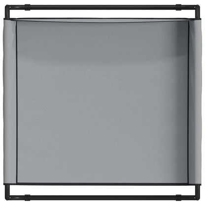 Dog Bed Light Grey L Oxford Fabric and Steel