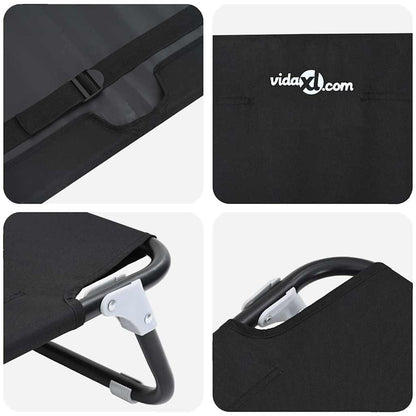 Dog Bed Black ML Oxford Fabric and Steel