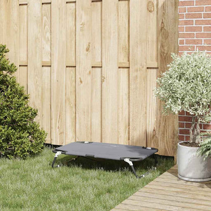 Dog Bed Light Grey M Oxford Fabric and Steel