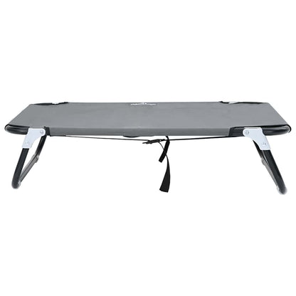 Dog Bed Light Grey M Oxford Fabric and Steel