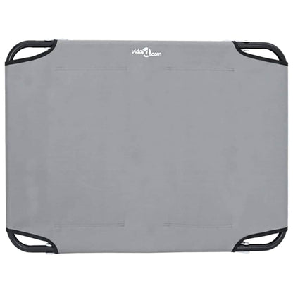 Dog Bed Light Grey M Oxford Fabric and Steel