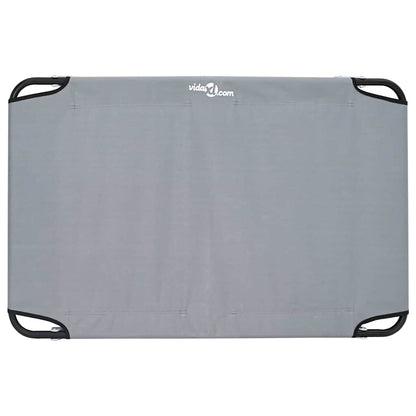 Dog Bed Light grey 90 x 55 x 18 cm Oxford Fabric and Steel