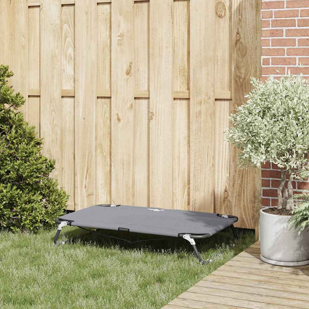 Dog Bed Light Grey 105 x 65 x 18 cm Oxford Fabric and Steel