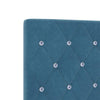 Velvet Headboard Argyle with Headboard Dark Blue 144 cm Velvet
