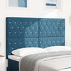 Velvet Headboard Argyle with Headboard Dark Blue 144 cm Velvet