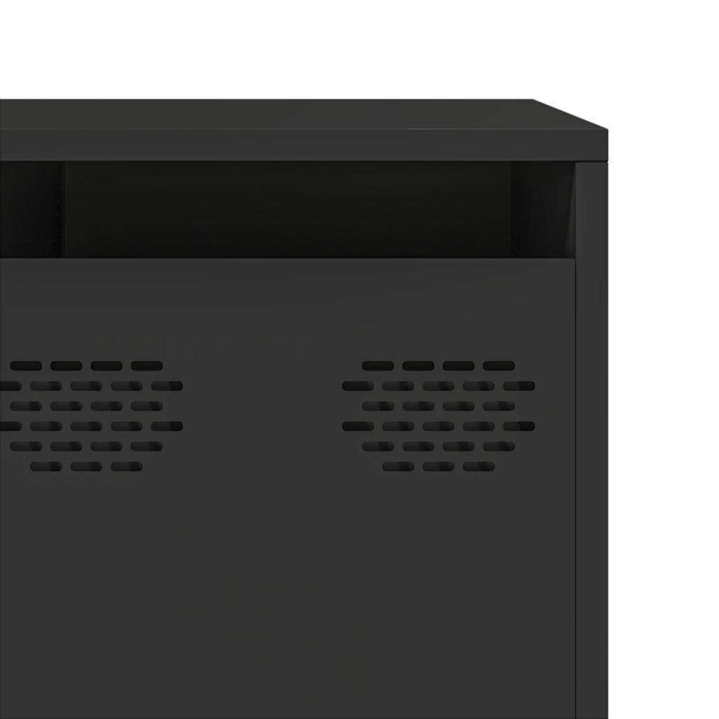 TV Cabinet Black 202x39x43.5 cm Cold-rolled Steel