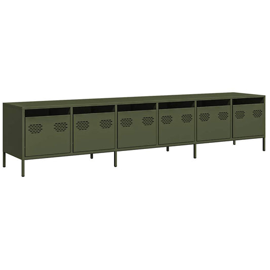 TV Cabinet Olive Green 202x39x43.5 cm Cold-rolled Steel