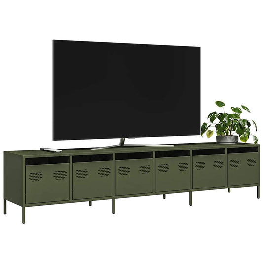 TV Cabinet Olive Green 202x39x43.5 cm Cold-rolled Steel