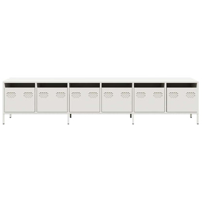 TV Cabinet White 202x39x43.5 cm Cold-rolled Steel