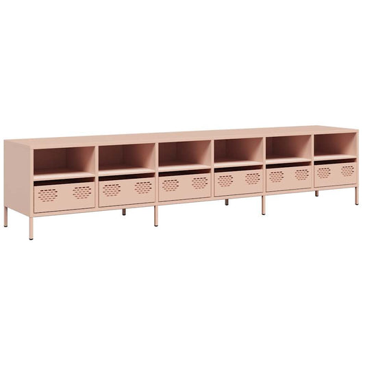 TV Cabinet Pink 202x39x43.5 cm Cold-rolled Steel