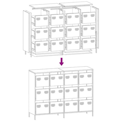 Sideboard Pink 135x39x103.5 cm Cold-rolled Steel