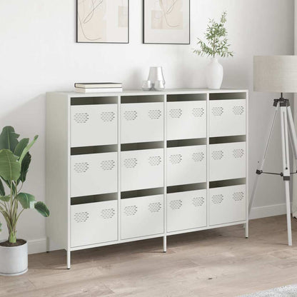 Sideboard White 135x39x103.5 cm Cold-rolled Steel
