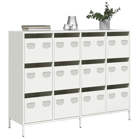 Sideboard White 135x39x103.5 cm Cold-rolled Steel