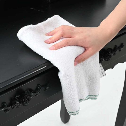 Cleaning Cloths 5 pcs White with Green Stripes 50x60 cm