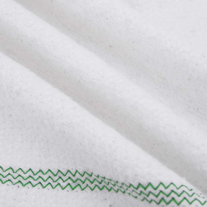 Cleaning Cloths 10 pcs White with Green Stripes 50x60 cm