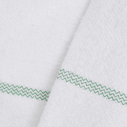 Cleaning Cloths 50 pcs White with Green Stripes 50x60 cm
