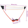 Badminton Set with 2 Rackets. Net & Storage Case 292x30x152 cm