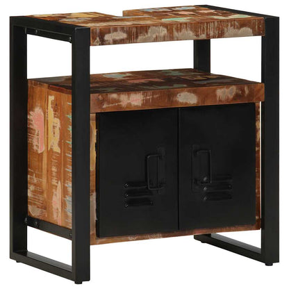 Bathroom Furniture Set 2 pcs Brown Solid Reclaimed Wood