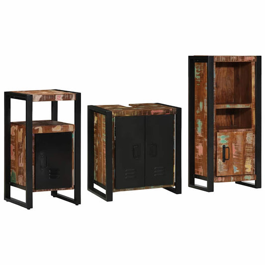 Bathroom Furniture Set 3 pcs Multicolour and Black