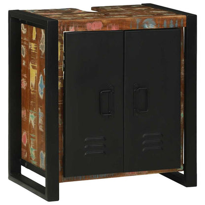 Bathroom Furniture Set with Drawer 3 pcs Solid Reclaim Wood