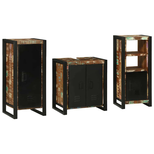 Bathroom Furniture Set 3 pcs Multicolour and Black