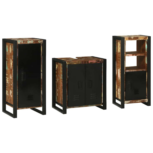 Bathroom Furniture Set 3 pcs Multicolour and Black