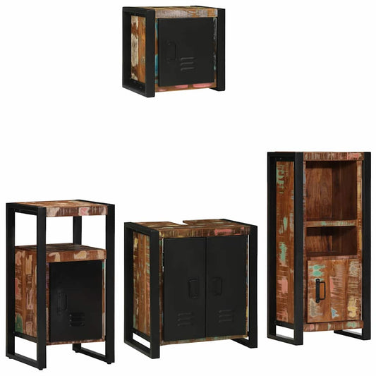 Bathroom Furniture Set 4 pcs Multicolour and Black