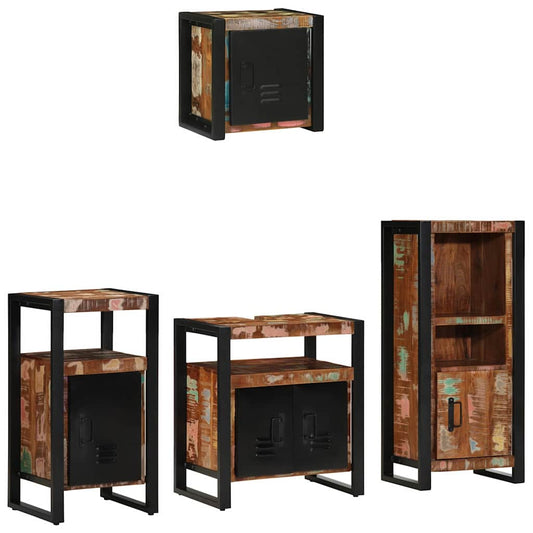 Bathroom Furniture Set 4 pcs Multicolour and Black