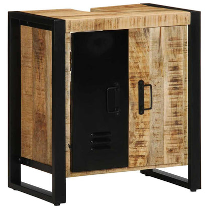Bathroom Furniture Set 4 pcs Brown Soild Mango Wood