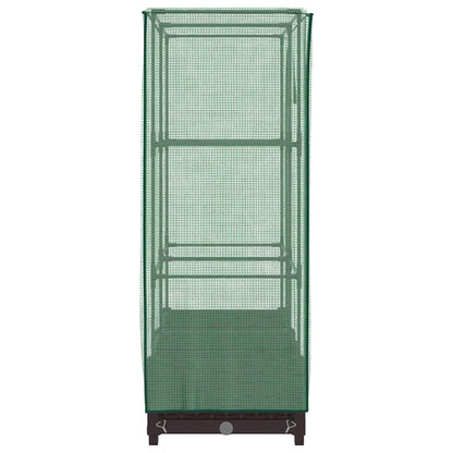 Raised Bed with Greenhouse Cover Rattan Look 80x40x123 cm