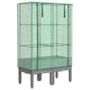 Raised Bed with Greenhouse Cover Rattan Look 80x40x140 cm