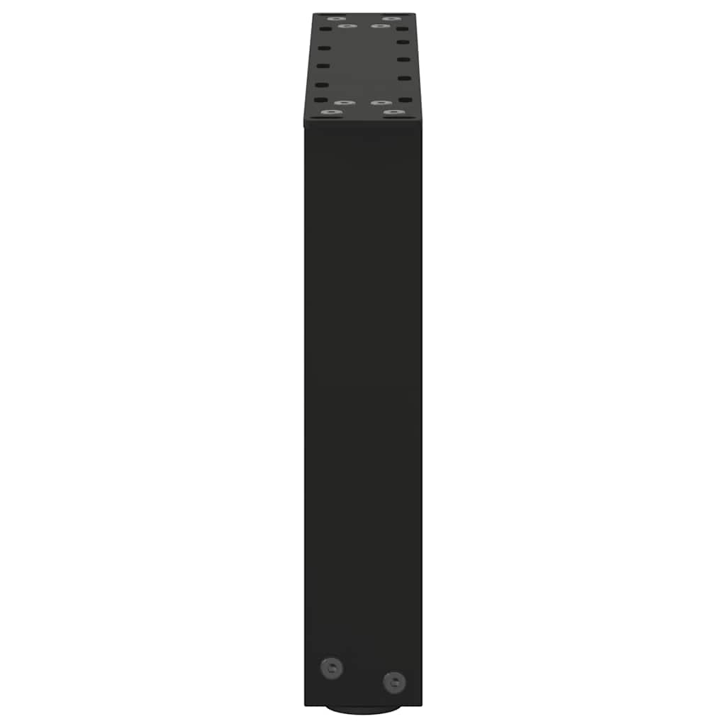 Coffee Table Legs U-Shaped 2 pcs Black 30x(30-31) cm Steel
