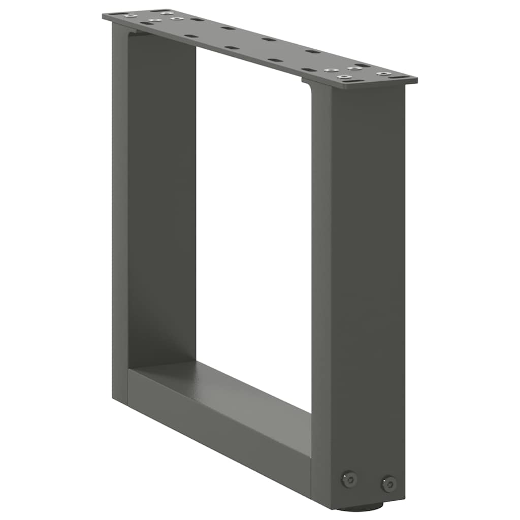 Coffee Table Legs U-Shaped 2 pcs Anthracite 30x(30-31) cm Steel