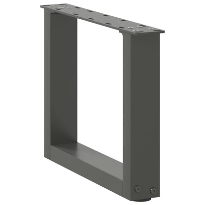 Coffee Table Legs U-Shaped 2 pcs Anthracite 30x(30-31) cm Steel