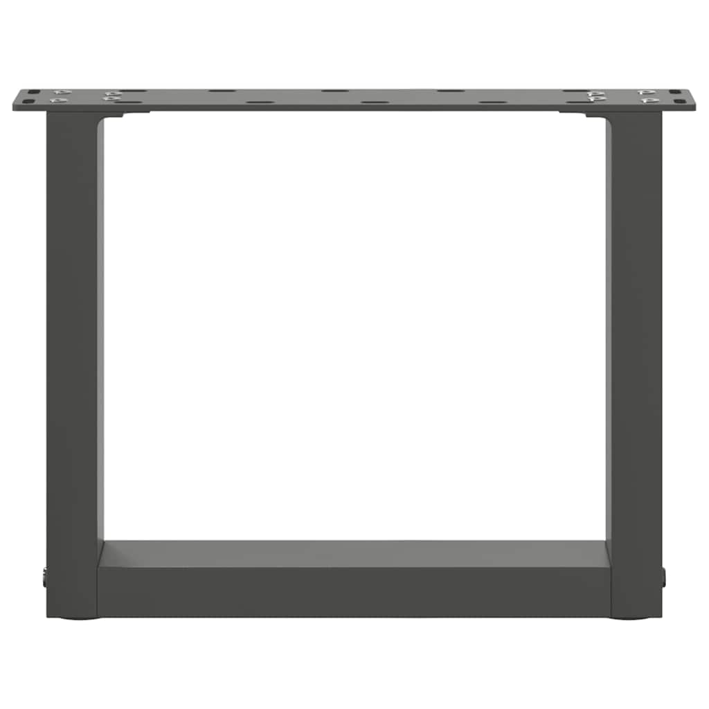 Coffee Table Legs U-Shaped 2 pcs Anthracite 30x(30-31) cm Steel