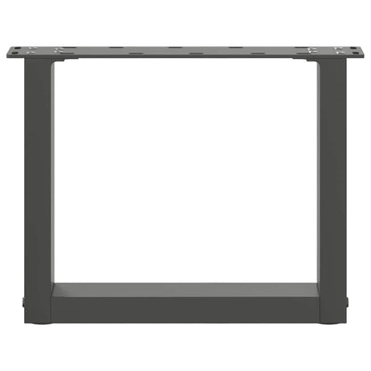 Coffee Table Legs U-Shaped 2 pcs Anthracite 30x(30-31) cm Steel