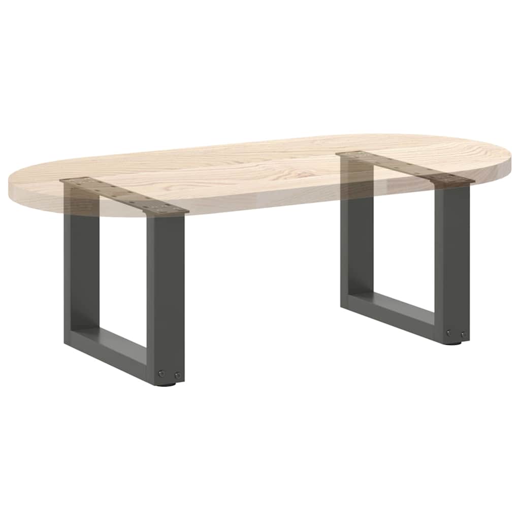 Coffee Table Legs U-Shaped 2 pcs Anthracite 30x(30-31) cm Steel