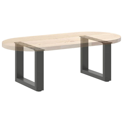 Coffee Table Legs U-Shaped 2 pcs Anthracite 30x(30-31) cm Steel