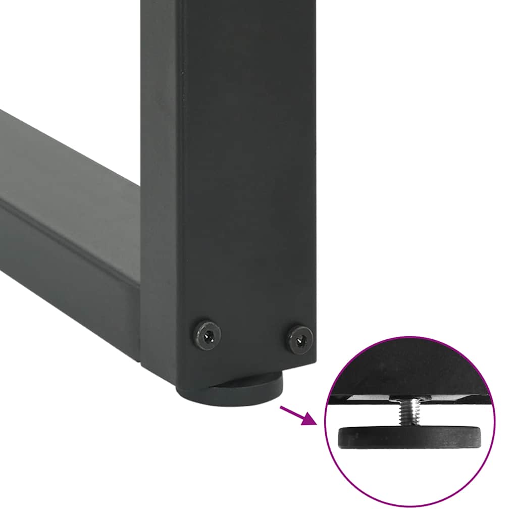 Coffee Table Legs U-Shaped 2 pcs Anthracite 30x(30-31) cm Steel