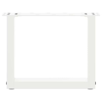 Coffee Table Legs U-Shaped 2 pcs White 40x(30-31) cm Steel