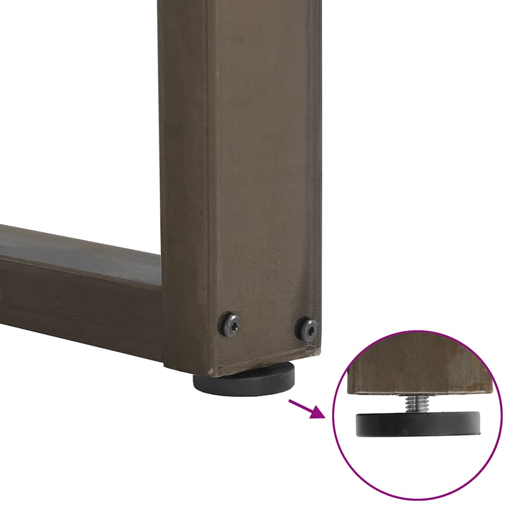 Coffee Table Legs U-Shaped 2 pcs Natural Steel 28x(42-43) cm Steel
