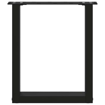 Coffee Table Legs U-Shaped 2 pcs Black 38x(42-43) cm Steel