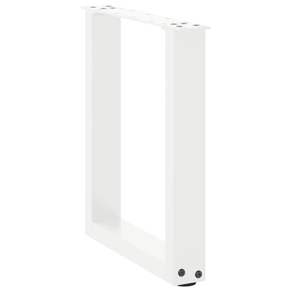 Coffee Table Legs U-Shaped 2 pcs White 38x(42-43) cm Steel