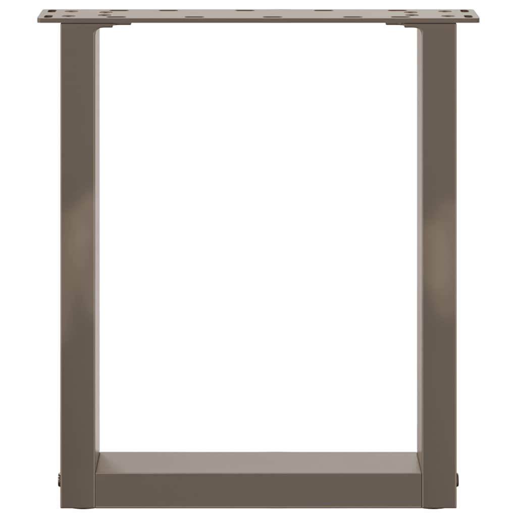 Coffee Table Legs U-Shaped 2 pcs Natural Steel 38x(42-43) cm Steel