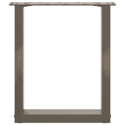 Coffee Table Legs U-Shaped 2 pcs Natural Steel 38x(42-43) cm Steel