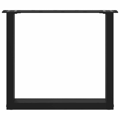 Coffee Table Legs U-Shaped 2 pcs Black 50x(42-43) cm Steel