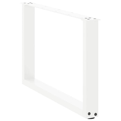 Coffee Table Legs U-Shaped 2 pcs White 60x(42-43) cm Steel