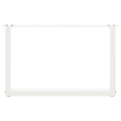 Coffee Table Legs U-Shaped 2 pcs White 70x(42-43) cm Steel