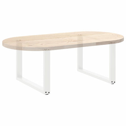 Coffee Table Legs U-Shaped 2 pcs White 70x(42-43) cm Steel