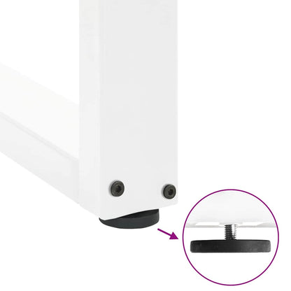 Coffee Table Legs U-Shaped 2 pcs White 70x(42-43) cm Steel
